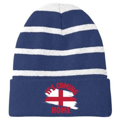 Cool England Soccer Team It’S Coming Home Striped Beanie with Solid Band