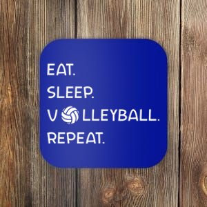 Cute Eat Sleep Volleyball Repeat Volleyball Game Design Gift Coaster