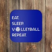 Cute Eat Sleep Volleyball Repeat Volleyball Game Design Gift Coaster