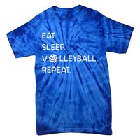 Cute Eat Sleep Volleyball Repeat Volleyball Game Design Gift Tie-Dye T-Shirt