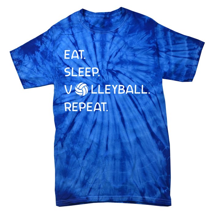 Cute Eat Sleep Volleyball Repeat Volleyball Game Design Gift Tie-Dye T-Shirt