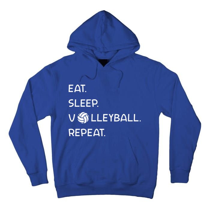 Cute Eat Sleep Volleyball Repeat Volleyball Game Design Gift Tall Hoodie