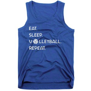 Cute Eat Sleep Volleyball Repeat Volleyball Game Design Gift Tank Top