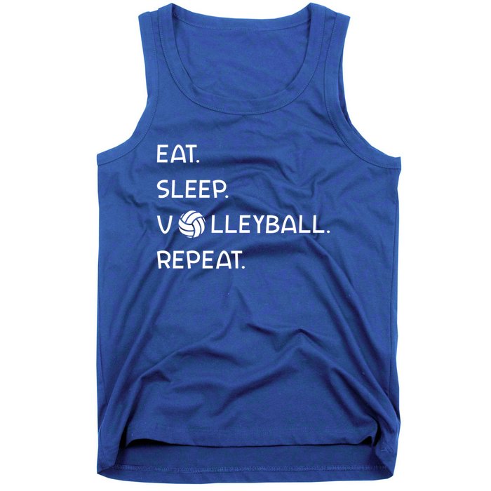 Cute Eat Sleep Volleyball Repeat Volleyball Game Design Gift Tank Top