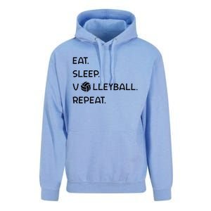 Cute Eat Sleep Volleyball Repeat Volleyball Game Design Gift Unisex Surf Hoodie