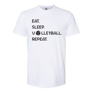 Cute Eat Sleep Volleyball Repeat Volleyball Game Design Gift Softstyle CVC T-Shirt