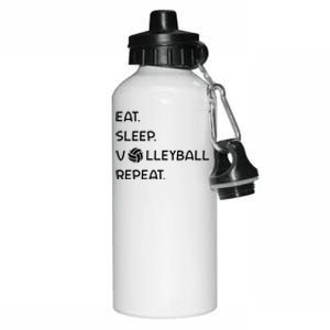 Cute Eat Sleep Volleyball Repeat Volleyball Game Design Gift Aluminum Water Bottle