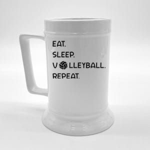 Cute Eat Sleep Volleyball Repeat Volleyball Game Design Gift Beer Stein