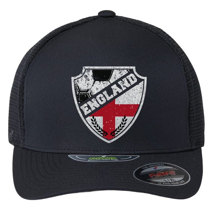 Cool England Soccer Shield Flexfit Unipanel Trucker Cap