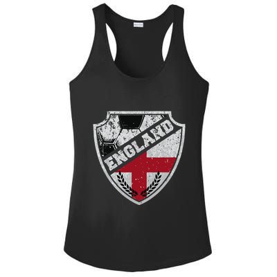 Cool England Soccer Shield Ladies PosiCharge Competitor Racerback Tank