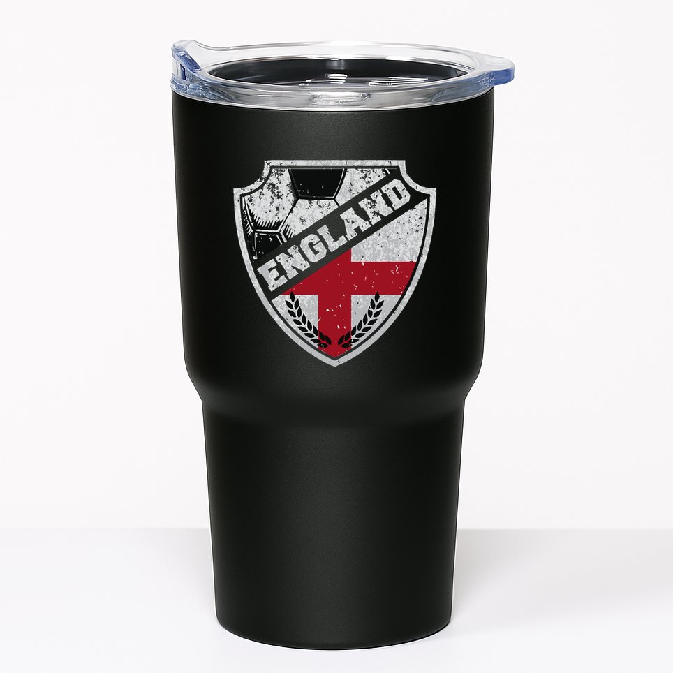 Cool England Soccer Shield Tumbler