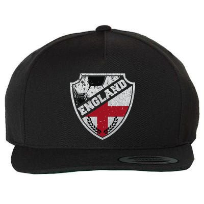 Cool England Soccer Shield Wool Snapback Cap