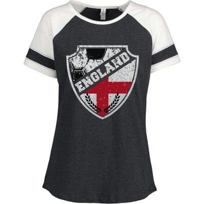 Cool England Soccer Shield Enza Ladies Jersey Colorblock Tee