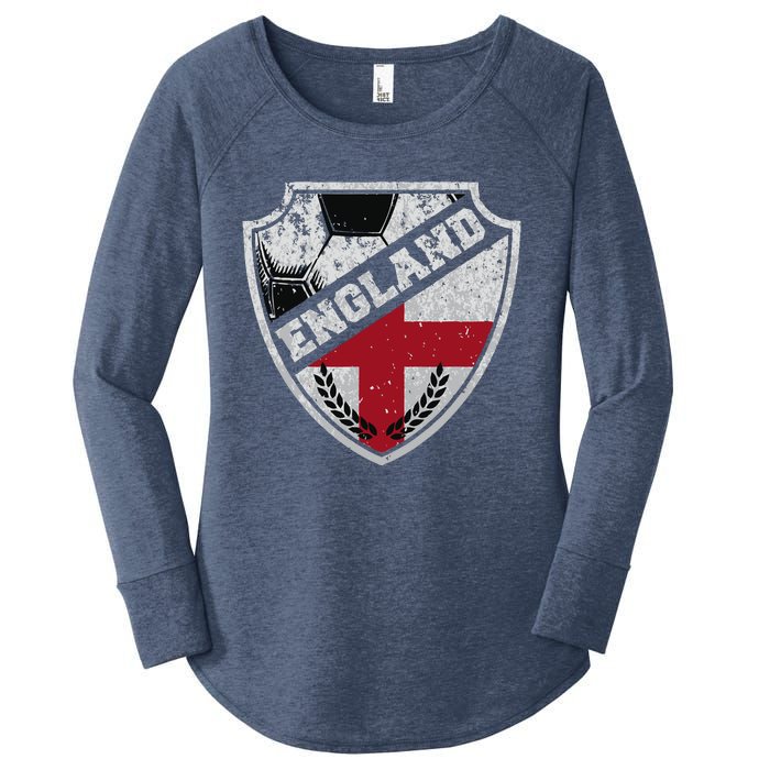 Cool England Soccer Shield Women's Perfect Tri Tunic Long Sleeve Shirt