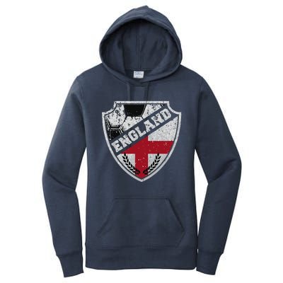 Cool England Soccer Shield Women's Pullover Hoodie