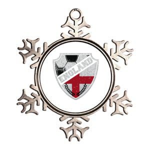 Cool England Soccer Shield Metallic Star Ornament