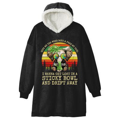 Cool Elephant Smoking Weed Bong Marijuana Cannabis Stoner Hooded Wearable Blanket