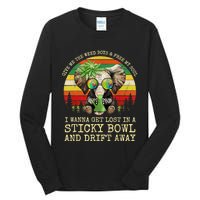 Cool Elephant Smoking Weed Bong Marijuana Cannabis Stoner Tall Long Sleeve T-Shirt