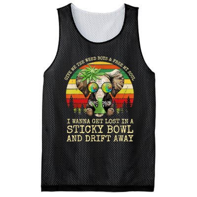 Cool Elephant Smoking Weed Bong Marijuana Cannabis Stoner Mesh Reversible Basketball Jersey Tank