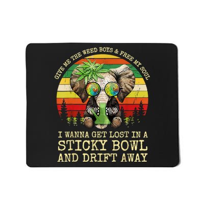 Cool Elephant Smoking Weed Bong Marijuana Cannabis Stoner Mousepad