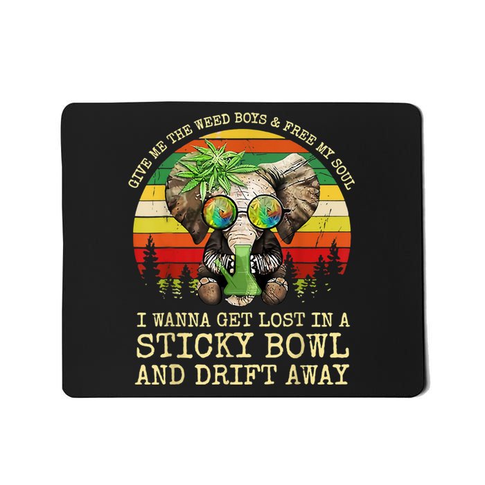 Cool Elephant Smoking Weed Bong Marijuana Cannabis Stoner Mousepad