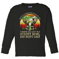 Cool Elephant Smoking Weed Bong Marijuana Cannabis Stoner Toddler Long Sleeve Shirt