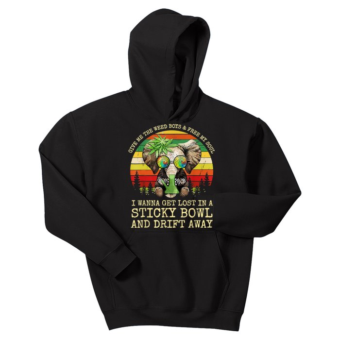 Cool Elephant Smoking Weed Bong Marijuana Cannabis Stoner Kids Hoodie