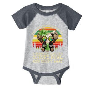 Cool Elephant Smoking Weed Bong Marijuana Cannabis Stoner Infant Baby Jersey Bodysuit