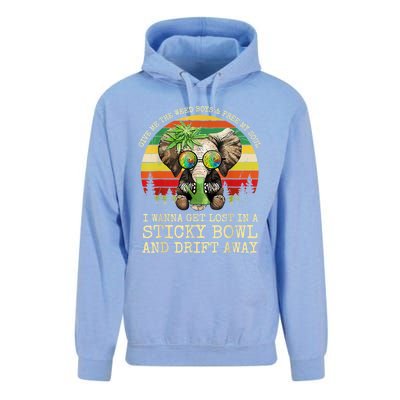 Cool Elephant Smoking Weed Bong Marijuana Cannabis Stoner Unisex Surf Hoodie