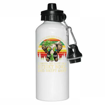 Cool Elephant Smoking Weed Bong Marijuana Cannabis Stoner Aluminum Water Bottle