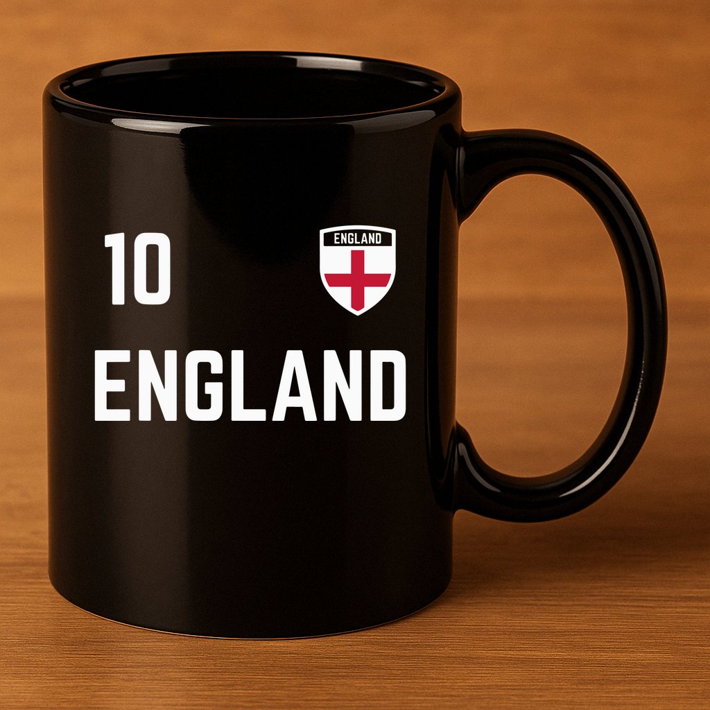 Cool England Soccer Jersey 10 11oz C Handle Ceramic Mug