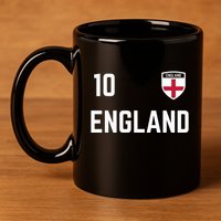 Cool England Soccer Jersey 10 11oz C Handle Ceramic Mug