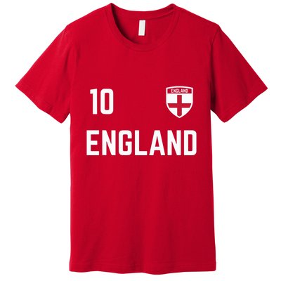 Cool England Soccer Jersey 10 Premium T-Shirt