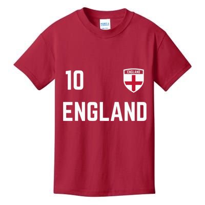 Cool England Soccer Jersey 10 Kids T-Shirt