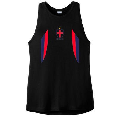 Cool England Soccer Jersey Ladies PosiCharge Tri-Blend Wicking Tank