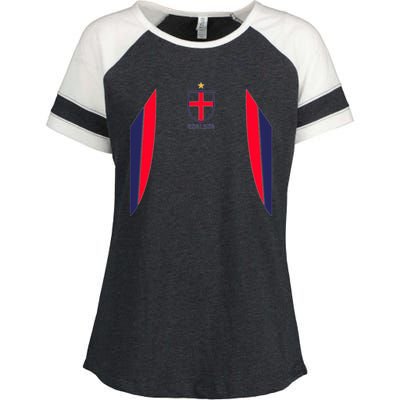 Cool England Soccer Jersey Enza Ladies Jersey Colorblock Tee