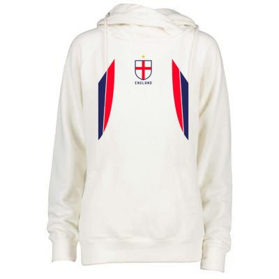 Cool England Soccer Jersey Womens Funnel Neck Pullover Hood