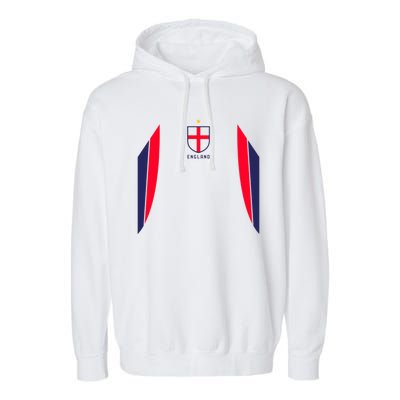 Cool England Soccer Jersey Garment-Dyed Fleece Hoodie