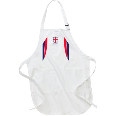 Cool England Soccer Jersey Full-Length Apron With Pockets