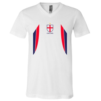 Cool England Soccer Jersey V-Neck T-Shirt