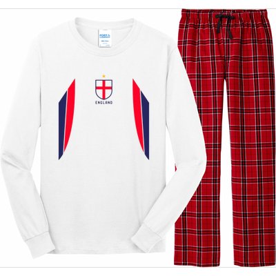 Cool England Soccer Jersey Long Sleeve Pajama Set