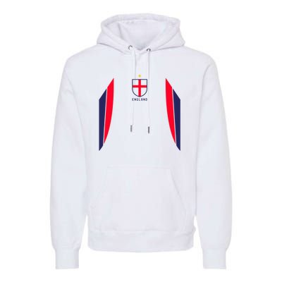 Cool England Soccer Jersey Premium Hoodie