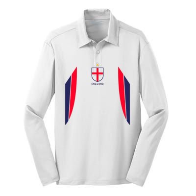 Cool England Soccer Jersey Silk Touch Performance Long Sleeve Polo