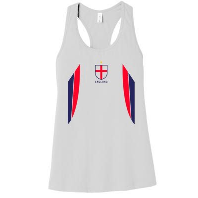 Cool England Soccer Jersey Women's Racerback Tank