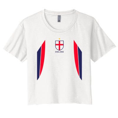 Cool England Soccer Jersey Women's Crop Top Tee