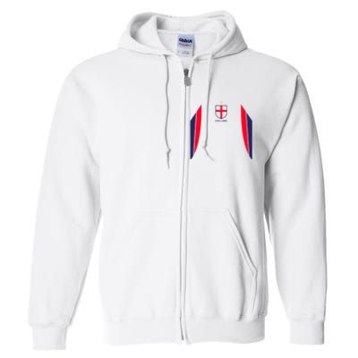 Cool England Soccer Jersey Full Zip Hoodie