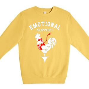 Chicken Emotional Support Cock Premium Crewneck Sweatshirt