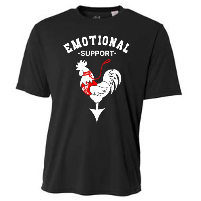 Chicken Emotional Support Cock Cooling Performance Crew T-Shirt