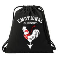 Chicken Emotional Support Cock Drawstring Bag