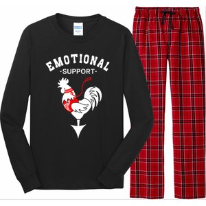 Chicken Emotional Support Cock Long Sleeve Pajama Set